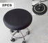2 Pack 19.5 Inch Sigmat Waterproof PU Bar Stool Cover Anti-Slip Round Seat Cover Black
