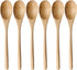 AOOSY 6 Pieces Wooden Spoons Set, 9 Inch Japanese Natural Ellipse for Cooking Mixing Stirring