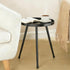 LMGVRZK Small Round Side Table Metal End Table Outdoor Black Side Table Mid-Century Modern Accent Table for Office