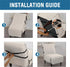H.VERSAILTEX Water Resistant Accent Chair Cover Reversible Quilted Accent Chair Covers Without Arms Thick Soft Durable