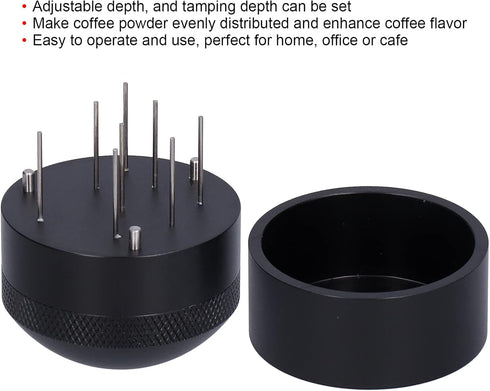 Zerodis 53mm Coffee Distributor, Espresso Distribution Tool, Coffee Needle Tamper for Home Use
