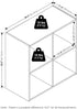 Furinno Pelli Cubic Storage Cabinet, 2x2, Espresso Finish