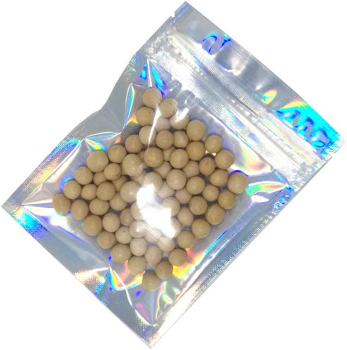 PABCK 100 Pcs Resealable Foil Zipper Lock Pouch, 2.9x3.9inch for Food Storage, Heat Seal Pouch