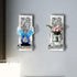Set 2 1A ZOLAPI of Crystal Crush Diamond Candle Sconces, Gorgeous Silver Mirrored Wall Sconce, Candle Holder Glass Wall