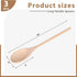 HANSGO 3PCS Long Handle Wooden Cooking Spoons, 10 Inch Long Wooden Spoons Wooden Tasting Spoons Large Cooking Spoons