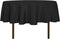 sancua Round Tablecloth, 60 Inch Water Resistant Washable Polyester for Dining and Parties, Black