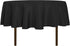 sancua Round Tablecloth, 60 Inch Water Resistant Washable Polyester for Dining and Parties, Black