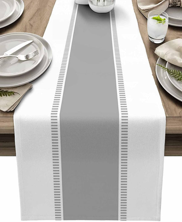 Futuregrace Grey Table Runners Stripes Table Runner Dresser Scarves 72 inches Long,Non Slip
