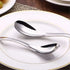 AOOSY 6-Piece Heavy Weight Stainless Steel Soup Spoons with Ergonomic Short Handle
