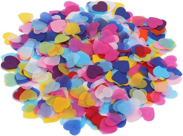 DECORA 1 Inch Multicolor Hearts Paper Confetti for Wedding and St. Valentine's Day Decorations