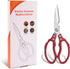 CGBE Kitchen Scissors - Multi-Purpose Heavy Duty Food Shears for Kitchen, Meat, Herbs (Red)