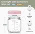 4-Pack Lids,16 OZ POIKSHARK Overnight Oats Containers with Wide Mouth Glass Jars with Airtight Lids, Mason Jars Glass