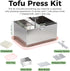 Mageeki Tofu Press, Tofu Press Stainless Steel with Cheese Cloth and Drip Tray for Homemade Firm Tofu, Paneer Maker