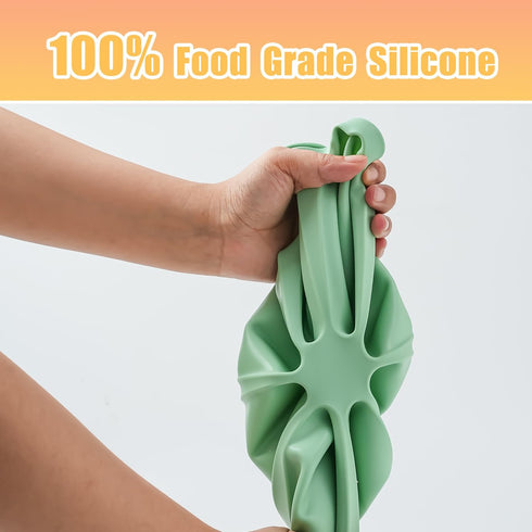 Silicone Scone Pan - 2 Pack Nonstick Triangle Baking Molds for Pizza, Brownies, Cheesecake, Green/8 Cavities
