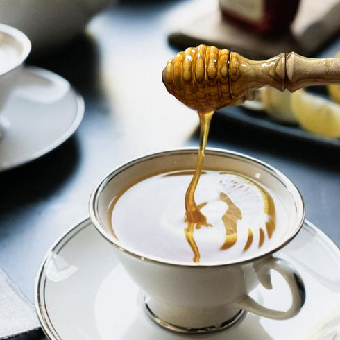 Bitbat 6.2 Inch Olive Wood Honey Dipper- Wooden Honey Spoon, Honey Sticks,a stunning addition to any kitchen