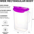 LocknLock Aqua Fridge Door Water Jug, BPA Free Plastic Pitcher with Handle, Flip Top Lid, 2 Quarts, Purple