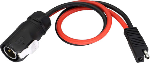 zdyCGTime 2 Pin Power Industrial Circular Connector to SAE Cable for Solar Panel Suitcase, 10AWG