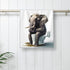Funny Elephant Sitting on The Toilet Soft Fingertip Towels, Hand Towel, Dish Towel for Bathroom, 12 x 27.5 inch