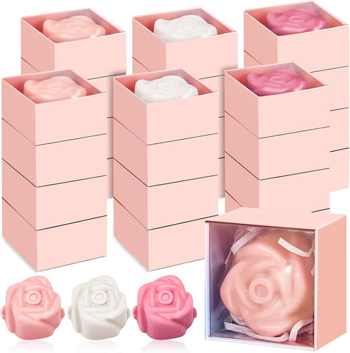 Loopeer 24 Pcs Rose Soap Favors for Wedding Bridal Shower Mini Flower