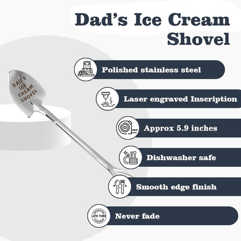 stormroo Dad Gifts - Gifts for dad from Daughter. Valentines Day Gifts for dad Ice Cream Spoon Scoop for Ice Cream