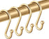 Set of 12 Gold Shower Curtain Rings Hooks - CHICTIE Decorative Metal Rust Resistant S Shaped Hooks