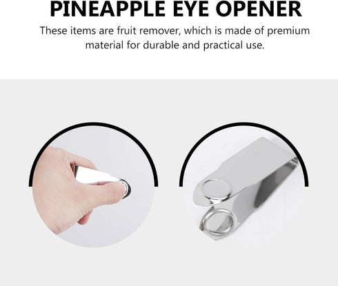 DOITOOL 3pcs Stainless Steel Fruit Removal Tools - Strawberry and Pineapple Peeler for Easy Kitchen Cleaning