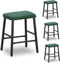 Deisy Dee Velvet Rectangle Vanity Stool Covers, Small Footstool Ottoman Covers Pack