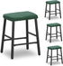 Deisy Dee Velvet Rectangle Vanity Stool Covers, Small Footstool Ottoman Covers Pack