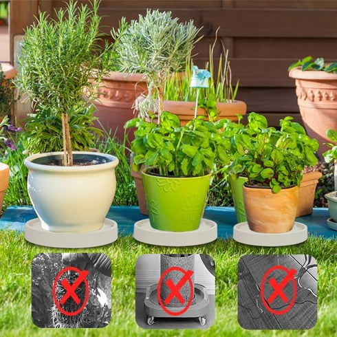 UoeRing 1 12 Inch $9.9 Pcs Plant Caddy with Wheels Hidden Wheels Heavy Duty Rolling Plant Stand, Indoor Outdoor Plant