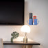 Healifty 5pcs Remote Control Holder with Hook, Wall Mounted Media Storage Box for Home Bedroom (Blue)