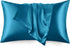 Love's Cabin King Size Satin Pillowcase Set of 2, Cooling Pillow Covers for Hair and Skin, 20x36 inches, Teal