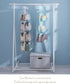 MURRI&MURRDI 1 Pack Hanging Handbag Organizer (Gray) for Closet, Purse Storage Holder with 8 Clear PVC Pockets