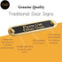 Please Use Other Door Brass Sign, Traditional Style Handmade Wall Plaque by The Metal Foundry UK