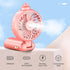 Handheld Fan Portable Misting Fan, Rechargeable Personal Mister with 5 Speeds, 3000mAh Battery, Pink