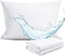 Waterproof Pillow Protectors, Zippered Pillow Covers, Soft Comfortable Sateen Cotton, King Size 4 Pack