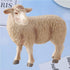 Kisangel Realistic Merino Sheep Figure, Small Lamb Farm Animals Model, Plastic Barn Figurines for Collection Desk