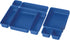 Oggi 8 Pack Interlocking Drawer Organizers, Storage Bins for Bathroom, Office, Kitchen Organization, Multiple Sizes Blue