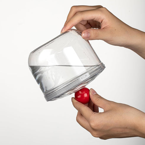 Clear Plastic Candy Jar with Lid for Office Desk, Cookie Storage Jar for Kitchen Counter, Apothecary Jar for Cotton