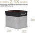 DECOMOMO Large Storage Baskets, 54.5L Fabric Bins for Organizing Laundry, Nursery, Toys (Grey and Black, XXXL)
