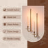 Set 2 Metal Wall Candle Sconce Holder of Wall Mount Candle Holder Pillar Holder Brass Modern Wall Candle Sconces
