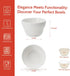 Sweese Porcelain Bouillon Cups, 8 Ounce Small Dessert Bowls, Set of 6, Microwave and Dishwasher Safe, White