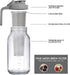 Cold Brew Mason Jar Iced Coffee Maker, Durable Glass, 64 oz with Handle & Stainless Steel Filter for Iced Drinks