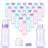Norme Baby Shower Bottles, 9.5 oz Plastic Baby Bottles for Shower Game Party Favors, Bulk for Decorations (24 Pcs)