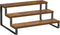 Giikin 3-Tier Spice Rack, 13.8 Inch Wood Step Shelf for Countertop Spice Storage, Kitchen Pantry Organizer with Metal