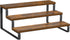 Giikin 3-Tier Spice Rack, 13.8 Inch Wood Step Shelf for Countertop Spice Storage, Kitchen Pantry Organizer with Metal