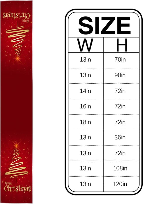 Lilmeme 108 inches 13x108inch Table Runners Long Merry Christmas Tree, Wedding/Coffee Table Runner, Farmhouse Style