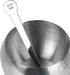 asika Stainless Steel Sugar Bowl with Clear Lid and Spoon, Drum Shape Small Condiment Container for Home, 8.1 Ounces