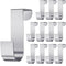 Hotop 12 Pcs Over The Cabinet Drawer Door Hooks - 1.12 Inch Sturdy Metal Z Shaped Hanger Peg for Bathroom Clothes Towel