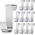 Hotop 12 Pcs Over The Cabinet Drawer Door Hooks - 1.12 Inch Sturdy Metal Z Shaped Hanger Peg for Bathroom Clothes Towel