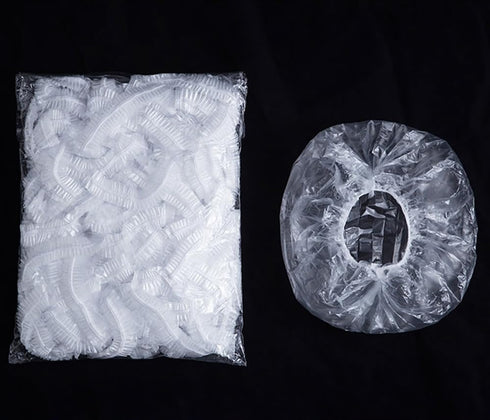 100 Plastic Bowl Covers, Elastic Reusable Food Covers, Kitchen Protective Covers for Mixing Bowls, 20 Inch Diameter